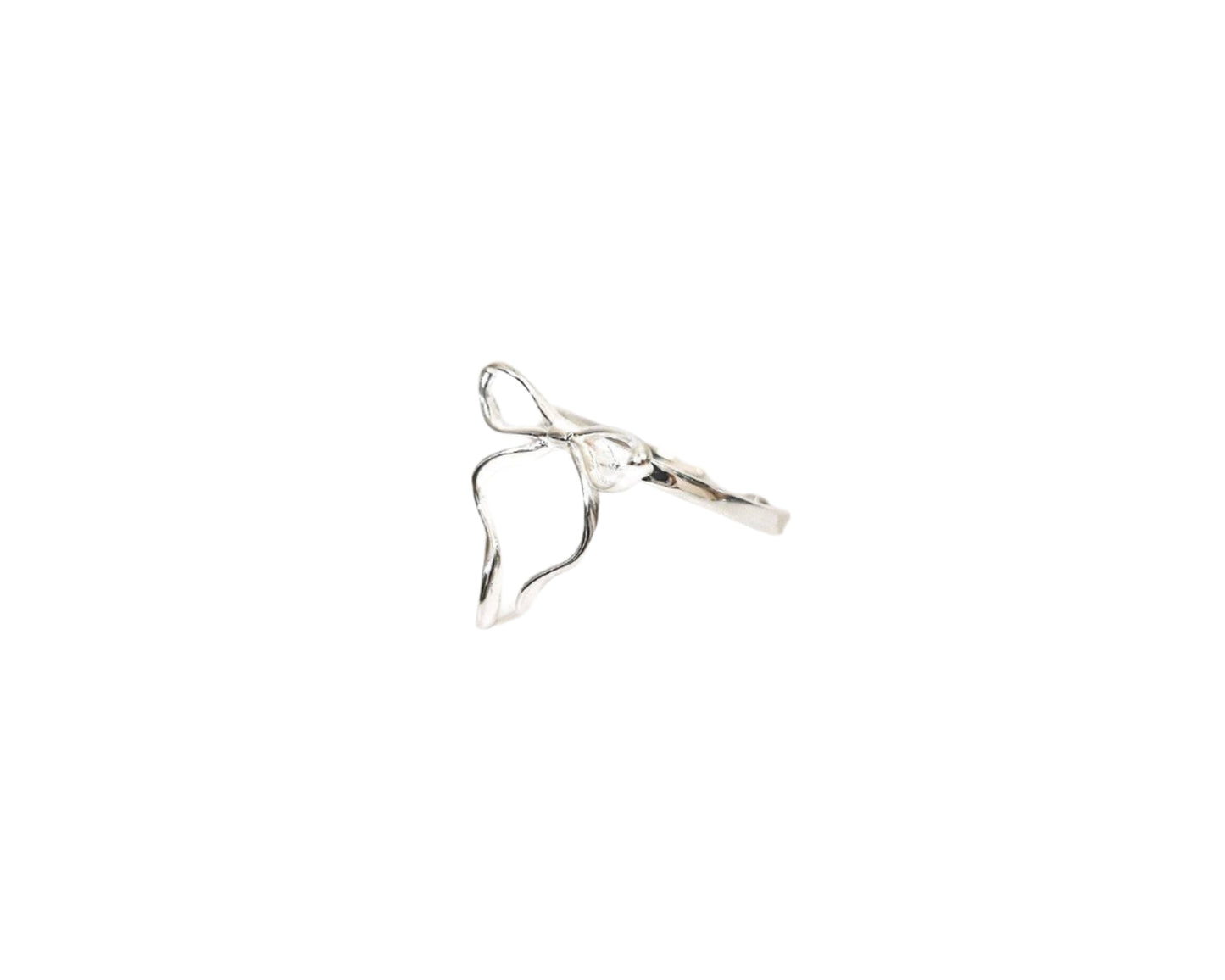 Sterling Silver Thin Bow Tie Ring