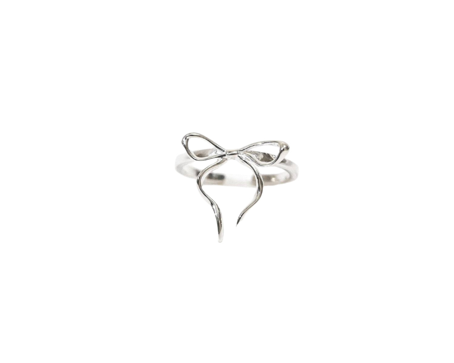 Sterling Silver Thin Bow Tie Ring