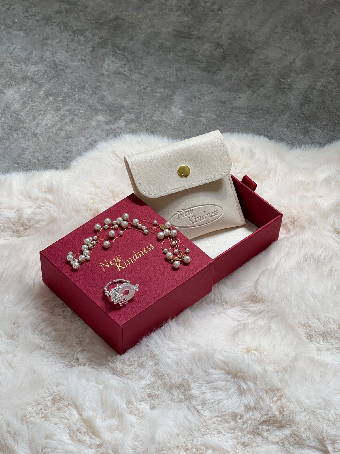 18K Gold Plated Pearl Cascade Necklace - New Kindness Jewelry