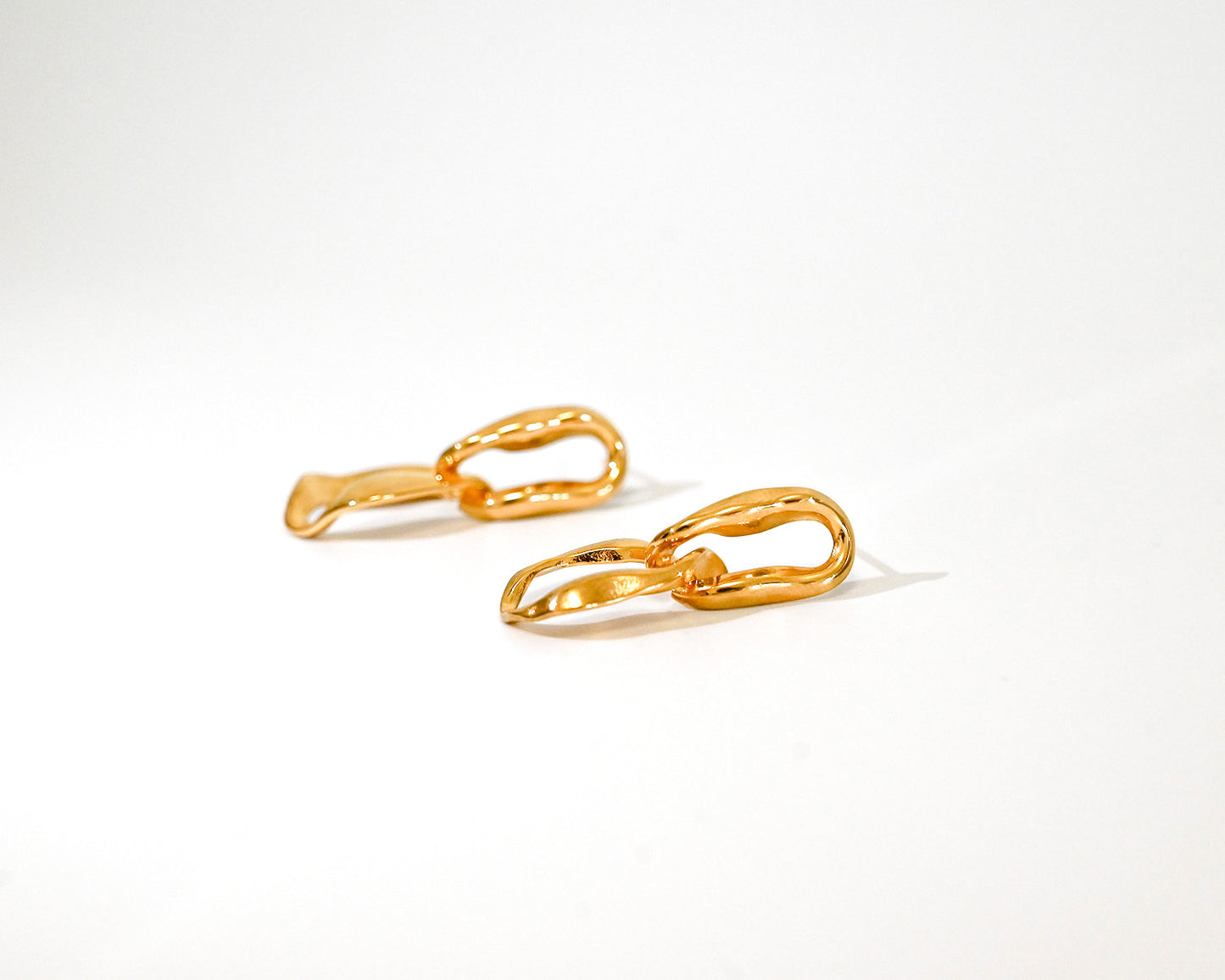 Double Twisted Geometric Hoop Earrings